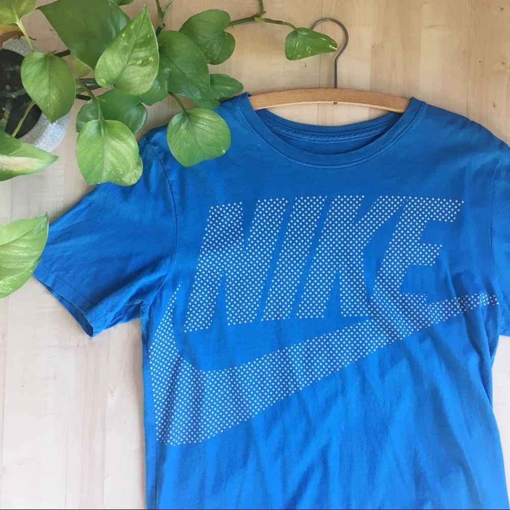 NIKE Oversize Graphic Logo Tshirt Blue L